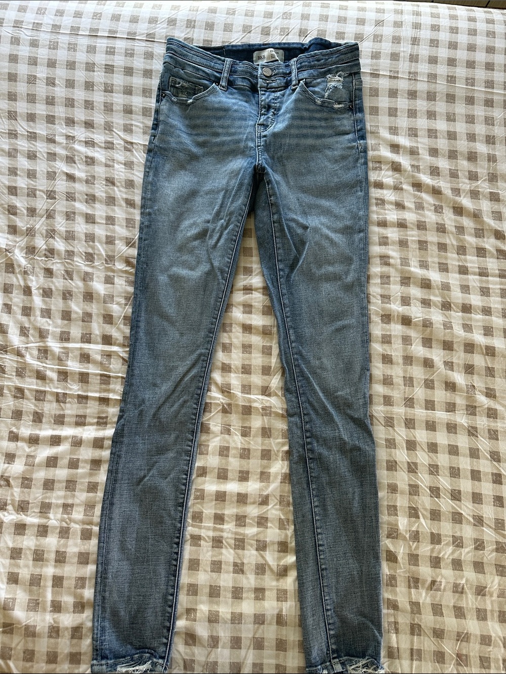 BKE Women's Mid-Blue Skinny Jeans
